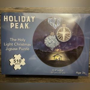 The Holy Light Christmas Jigsaw Puzzle by Holiday Peak